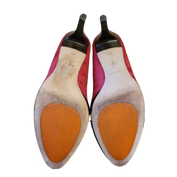 Cole Haan‎ Nike Air Chelsea High Heel Pumps Raspberry Stacked Wood Heel - 11B - Picture 8 of 8